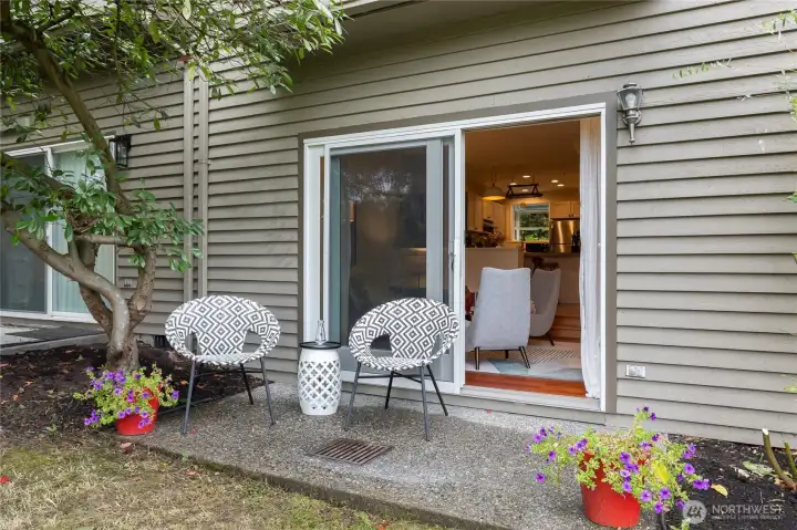 Private garden patio