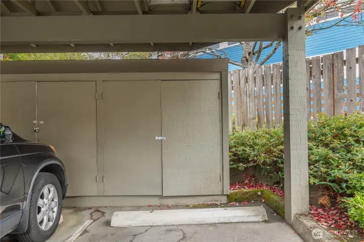 With double door outdoor storage locker