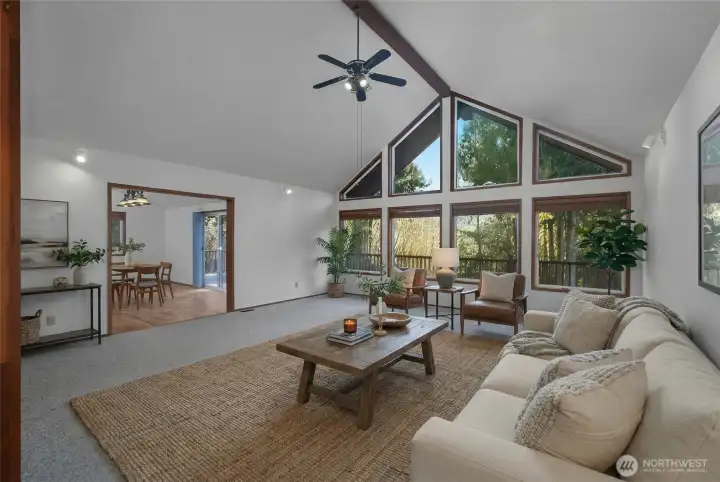 Main floor living room w/ virtual staging