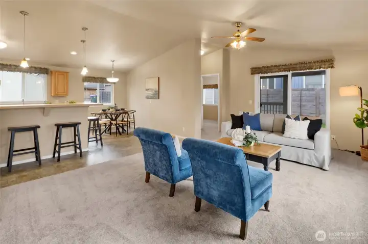 Vaulted ceilings with lots of natural light!