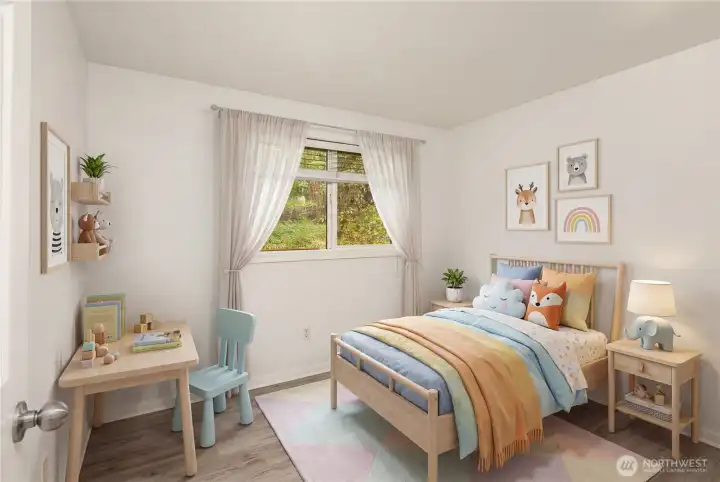 Bedroom #5 virtually staged.