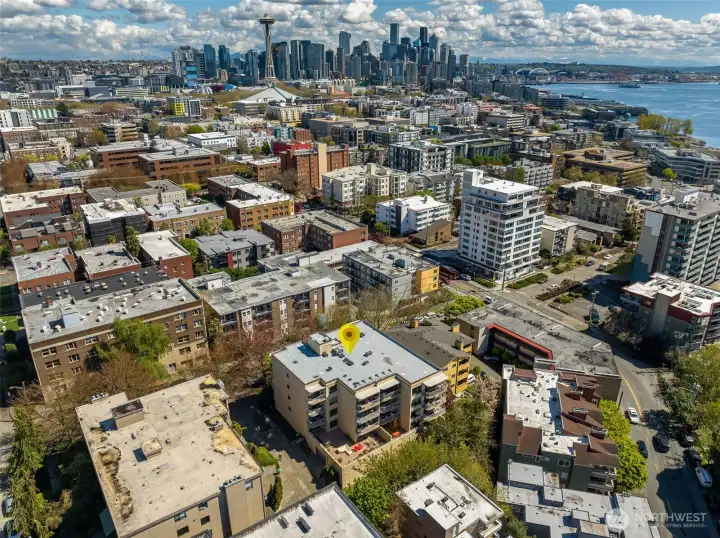 Just around the corner from all lower Queen Anne has to offer, cultural events, sports games, great parks and more!