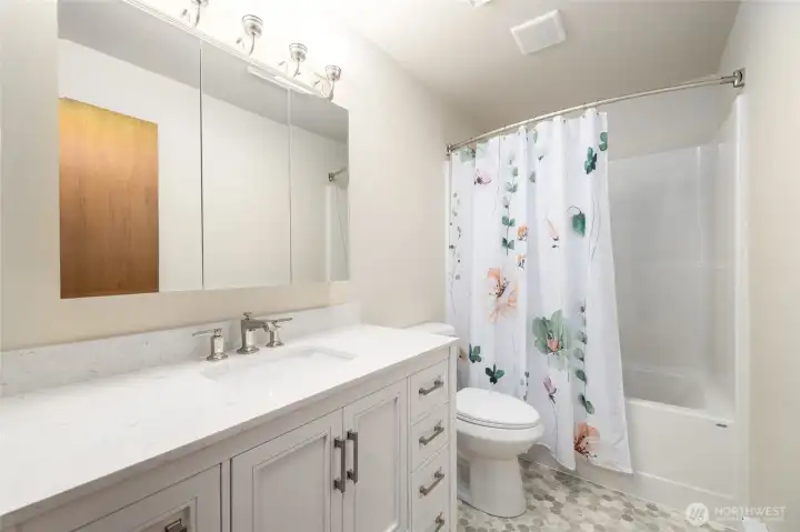 Brand new bathroom, completely remodeled.
