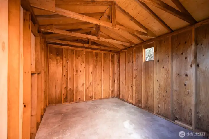 Interior of 120 sqft outbuilding