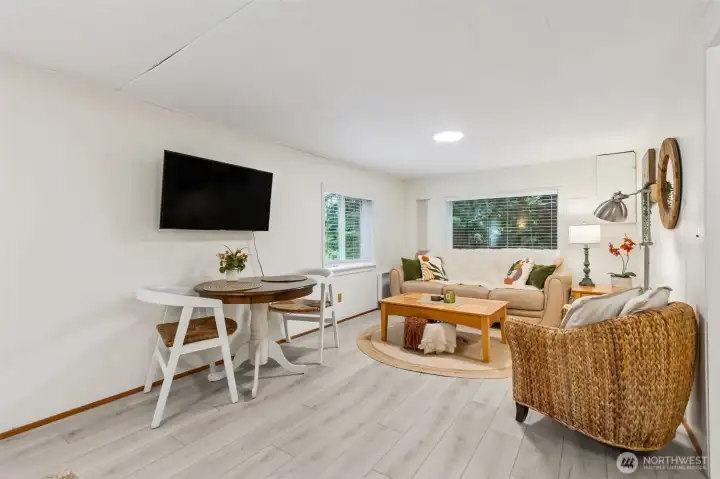 Peek-a-boo view of Budd Inlet from these windows!