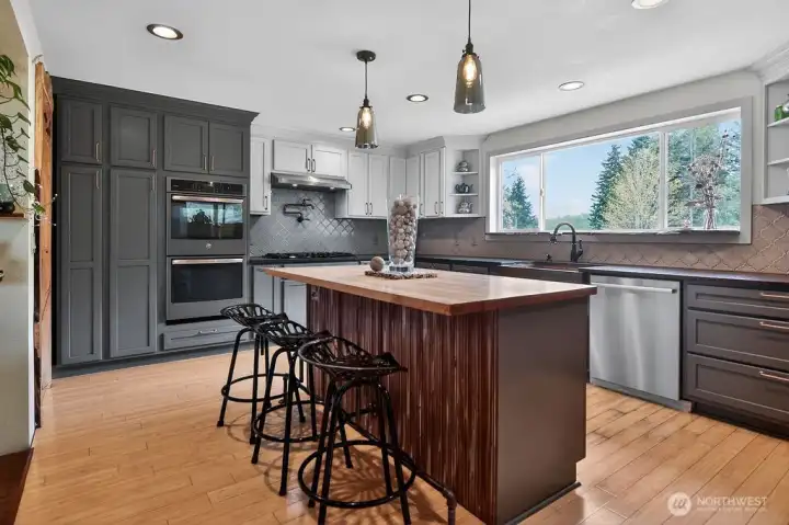 Butcher block island