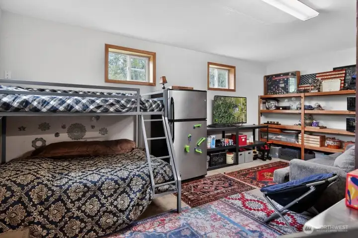 Basement rec room/storage