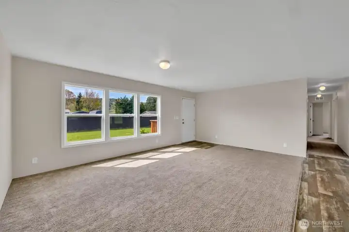 Entry & Living Room 22'x13'.