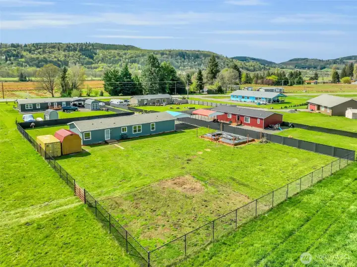 The property size is 1/2 acre.