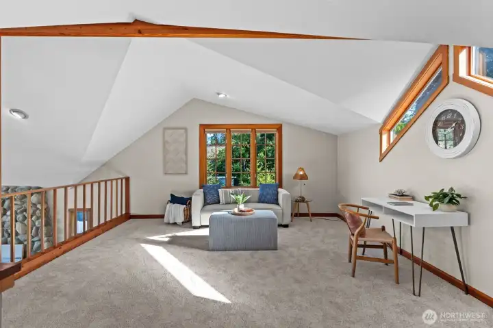 Great natural light in loft
