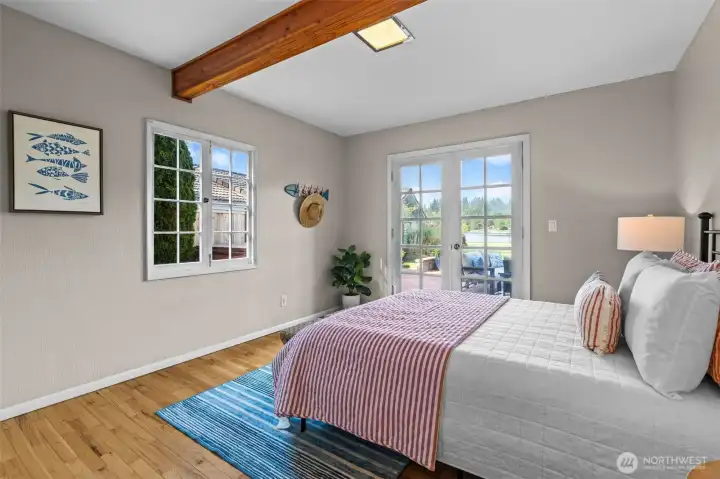 office space with french doors