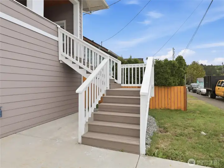 Front stairs to main level porch and entry