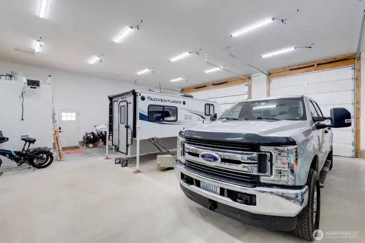 Shop interior. 10'x 12' and 18'x12'insulated doors.