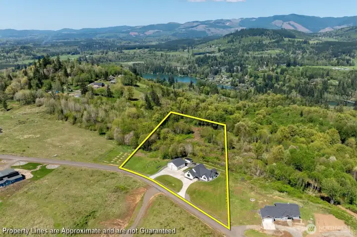 drone from the front of house to the back