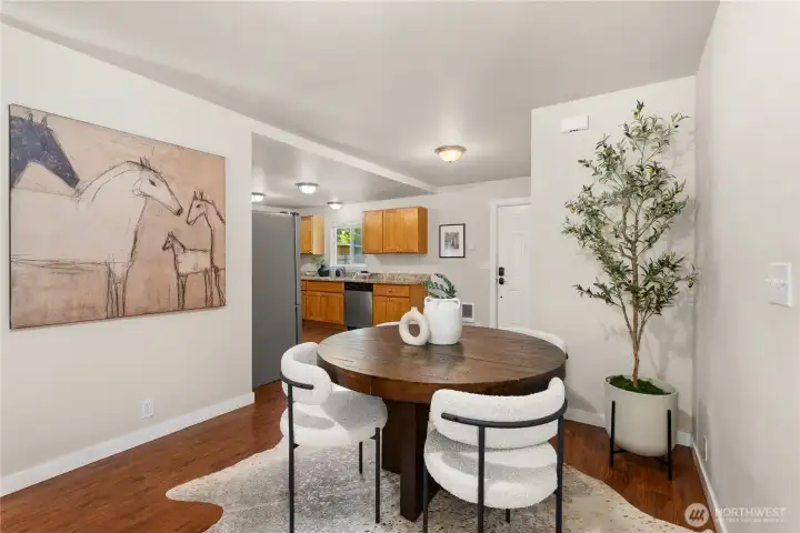 Dining area right off the kitchen
