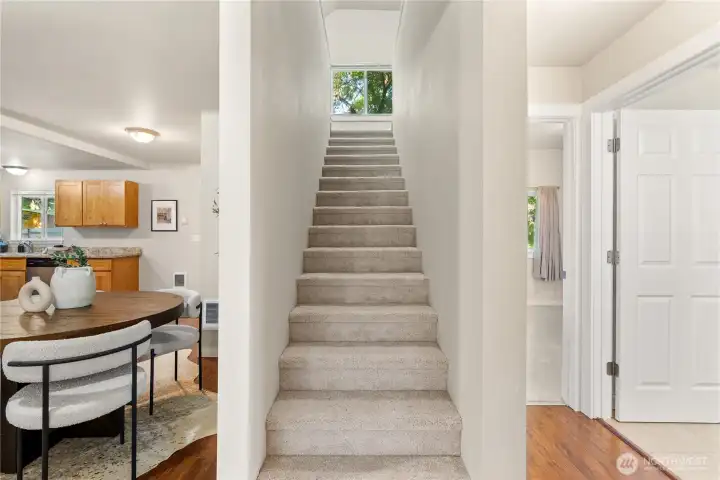 Stairway to the second floor. Wait til you see!