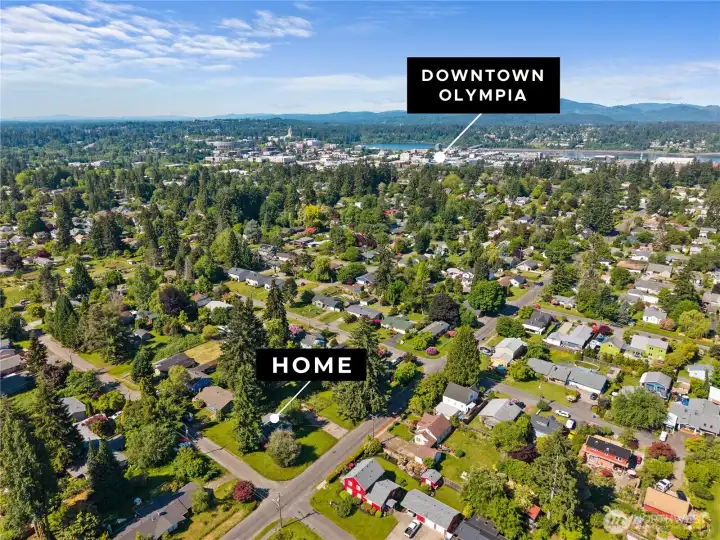 Look how close you are to Downtown Olympia!