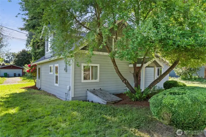 Northwest corner of the home