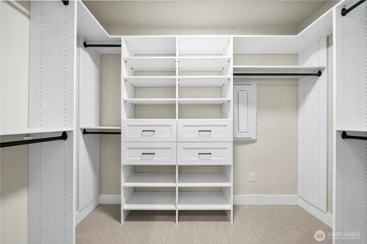 Primary closet with built in's