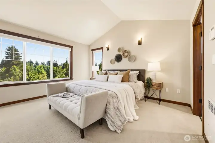 Primary Bedroom on Top Floor Primary Bedroom on Top Floor