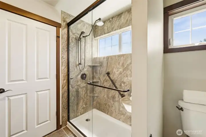 Primary Bathroom with Updated Shower Primary Bathroom with Updated Shower
