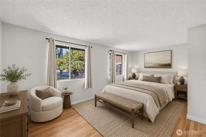 Primary Bedroom Virtually staged