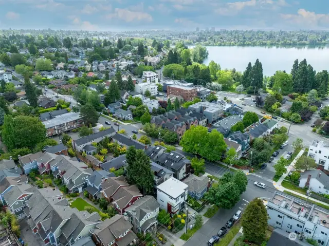 Contemporary single family home one block to Green Lake's shopping and restaurants