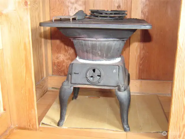 Original wood stove.
