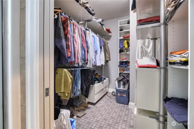 Large walk-in closet off of Primary Bedroom with plenty of storage