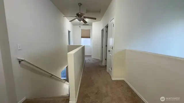 Upstairs hallway and stairs