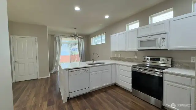 Kitchen and dining area