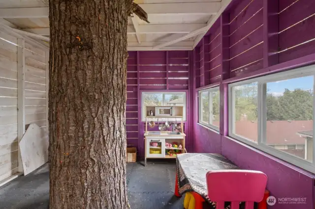 Inside the treehouse