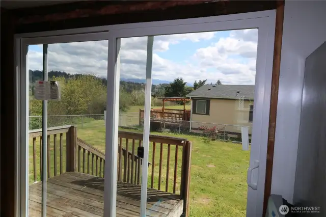 A look at the view from the family room sliding door.