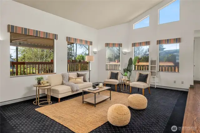 Light and bright windows let in abundant light.