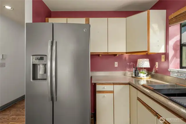 Newer stainless steel appliances.