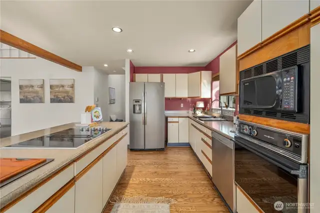 Built in appliances are space savers.