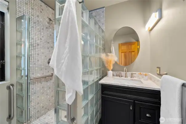 This 3/4 bath is on the main level.
