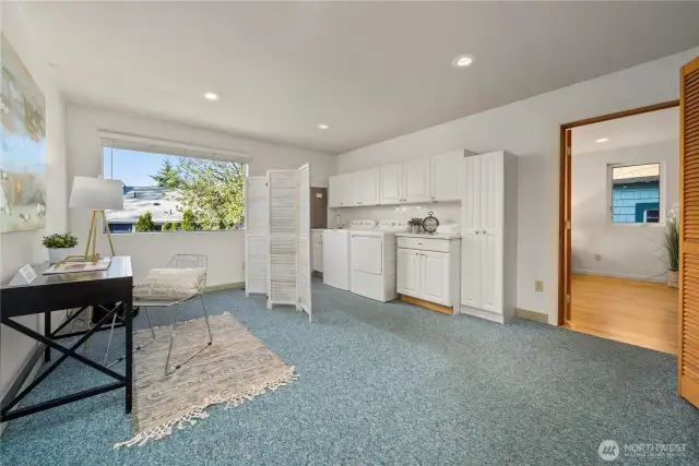 Currently used as a office / bonus room, it offers great versatility.  The main floor bedroom is just through the next door.