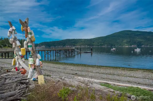 Community pier with loading dock.