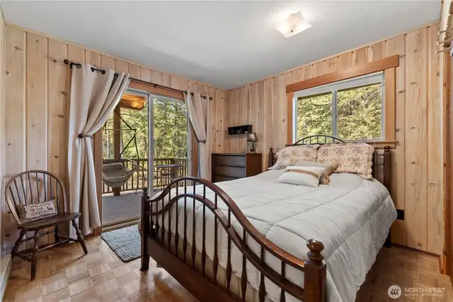 Bedroom #1 with views of the river from the pillow.