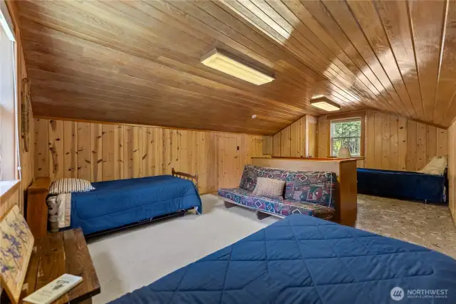 Added storage in the attic eves.