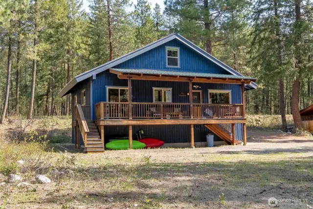 Vintage Cabin Charm with Modern Touches  Built in the 1970s and lovingly maintained, this 2BD/1.5BA home features classic pine finishes, a cozy covered deck, and thoughtful updates like a Trex deck and covered porch — all nestled in the pines with river just steps away.