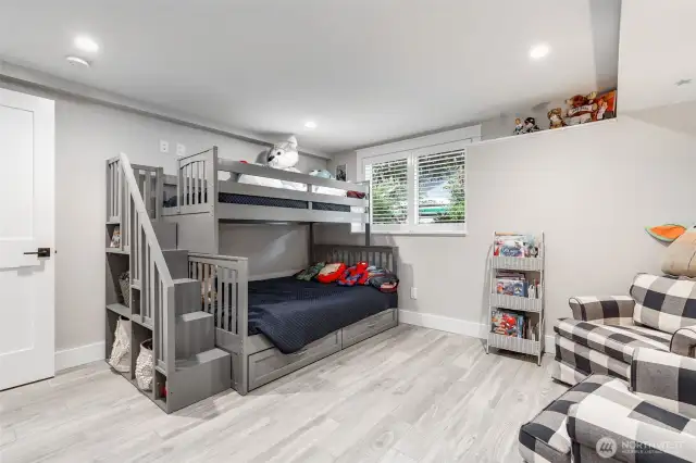 Second lower level spacious bedroom.