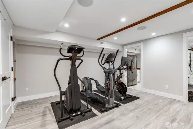So many options in the wonderful versatile space - your own private gym, yoga room or hobby space?  You decide!