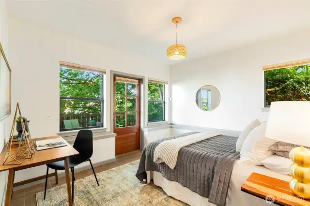 Guest BR or office on lower level w access to patio