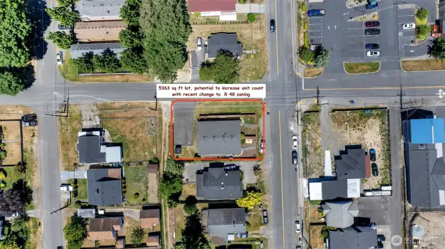 Recent upzone to R48 adds potential to increase unit count.