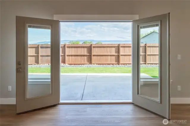 Rear patio doors, like home