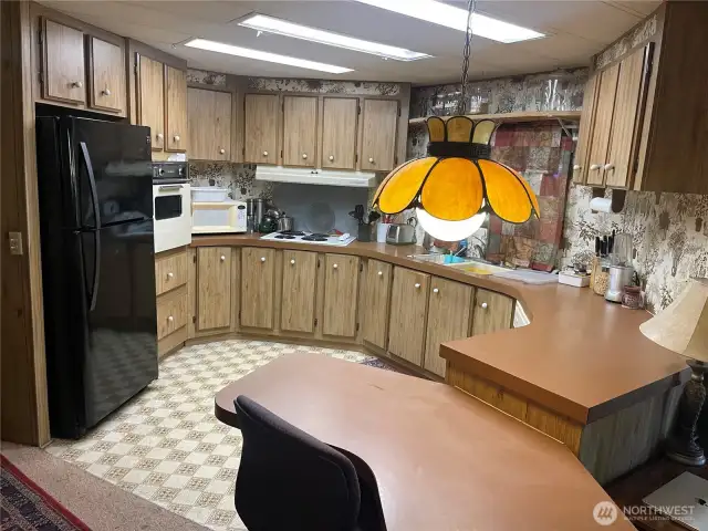 and the kitchen is equally of good size!