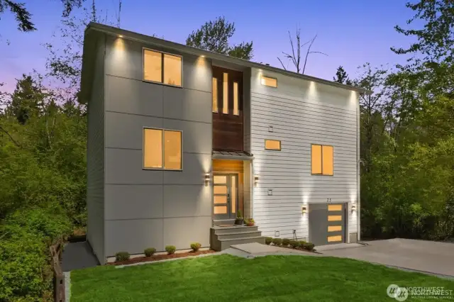 Style and luxury are nestled on the private, wooded 1.7 acres.