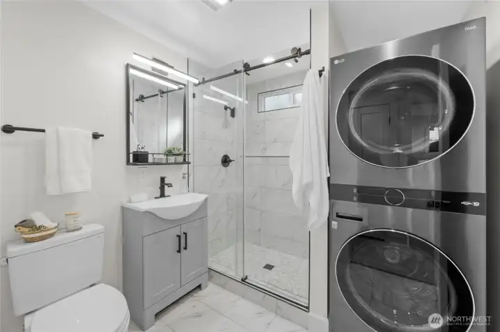 Laundry and Bath on Lower level